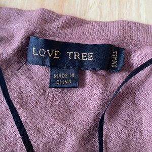 Lovetree open cardigan double pocket draped sweater. size Small, blush pink.